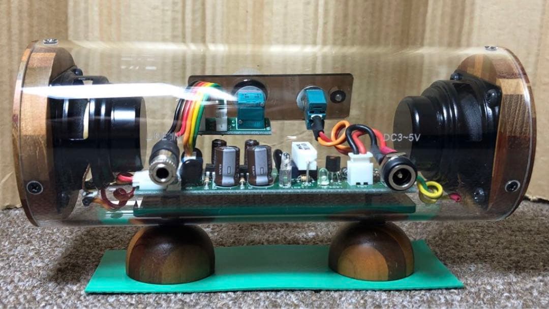 M’s System SK0815 波動スピーカー アンプ内蔵 スケルトンモデル