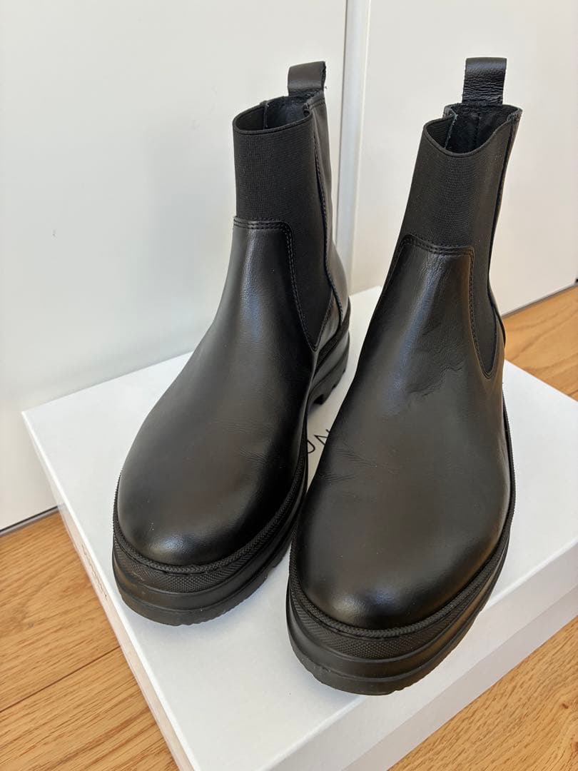 PELLICO SUNNY撥水ボリュームサイドゴアブーツ黒37レインブーツ晴雨