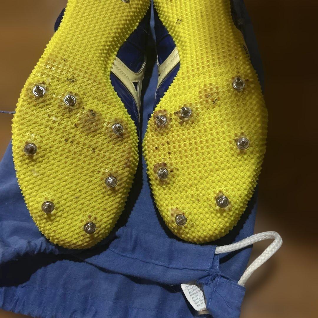 Mizuno スパイクシューズ 青 ベルクロ