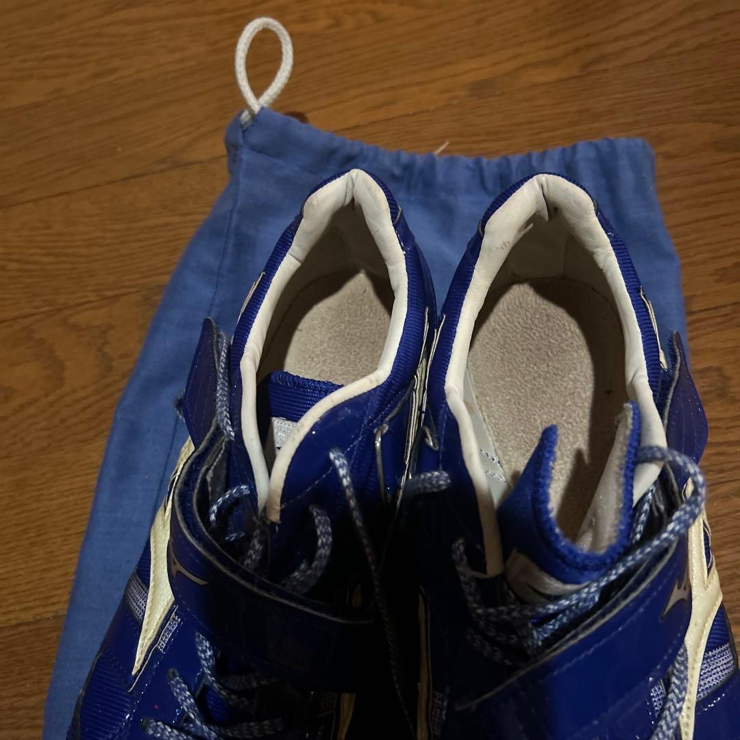 Mizuno スパイクシューズ 青 ベルクロ