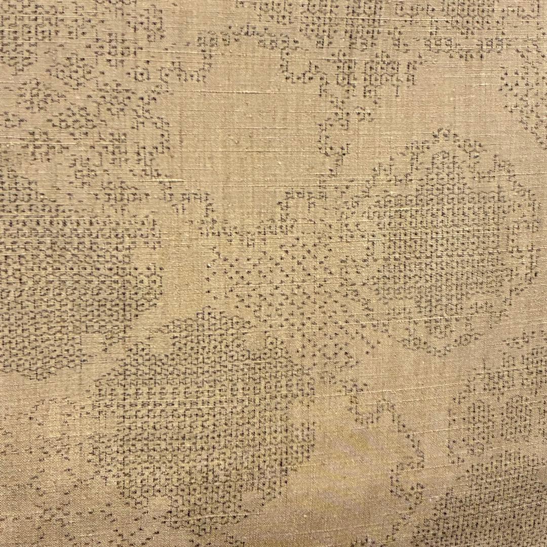 D155 本場結城紬　雪輪　正絹　着物　袷　極美品