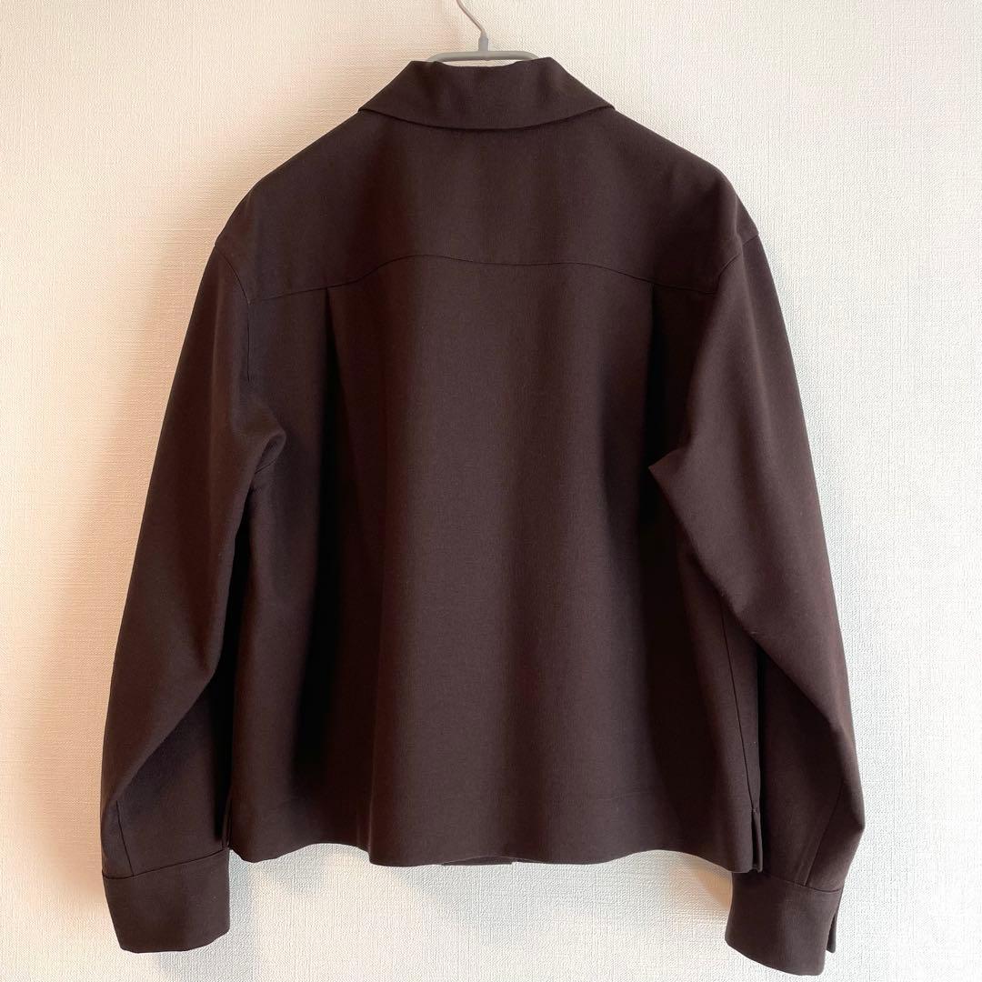 MARGARET HOWELL ウールシャツアウター サイズ1 ダークブラウン