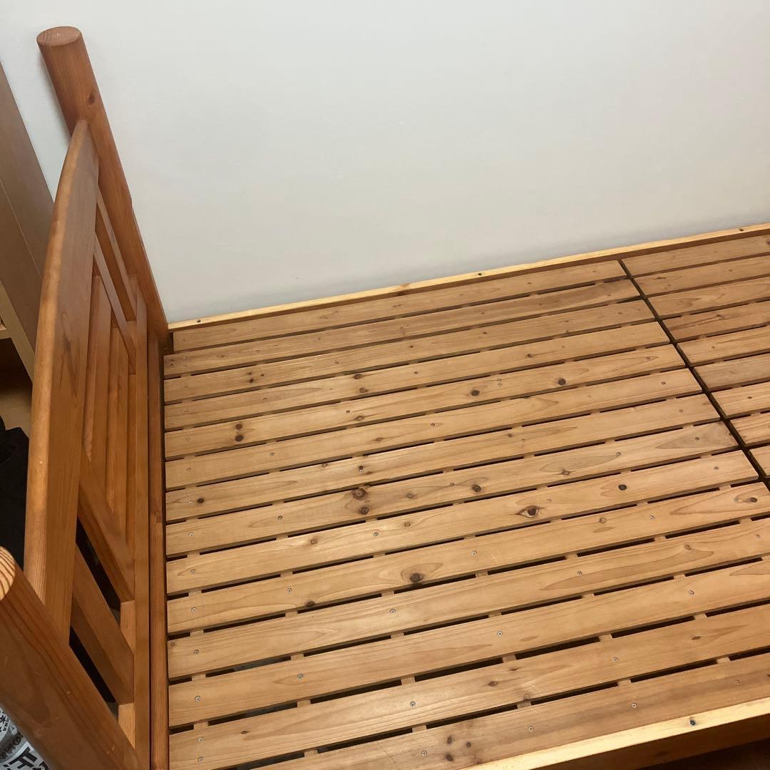 【送料込み匿名発送】【組み立て簡単】木製シングルベッドフレーム