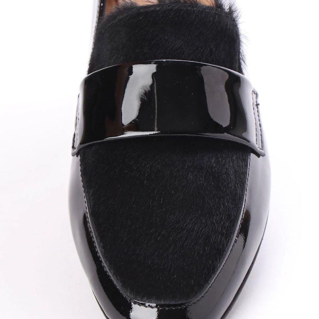 未使用⭐︎FABIO RUSCONI ローファ（ブラックコンビ）ハラコ　37