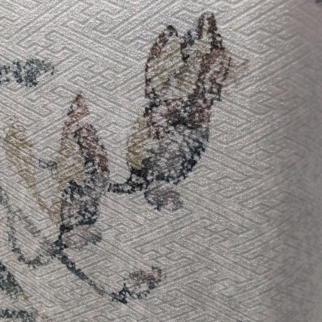 エズ様正絹、付け下げ、訪問着、 蕾柄、シック淡いお色目 洒落一つ紋