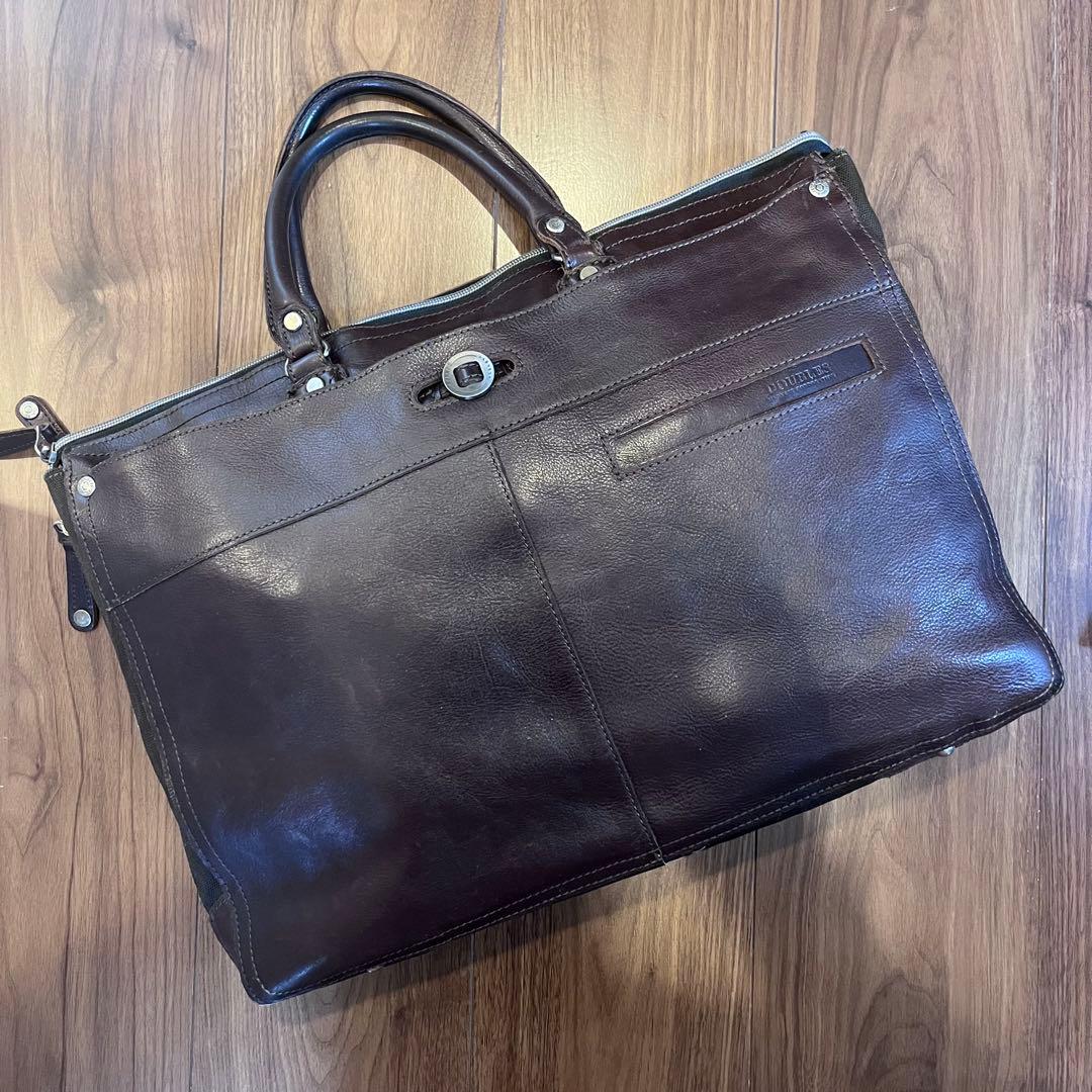 【未使用に近い】DOUBLES ブリーフケース ビジネスバッグ ダークブラウン