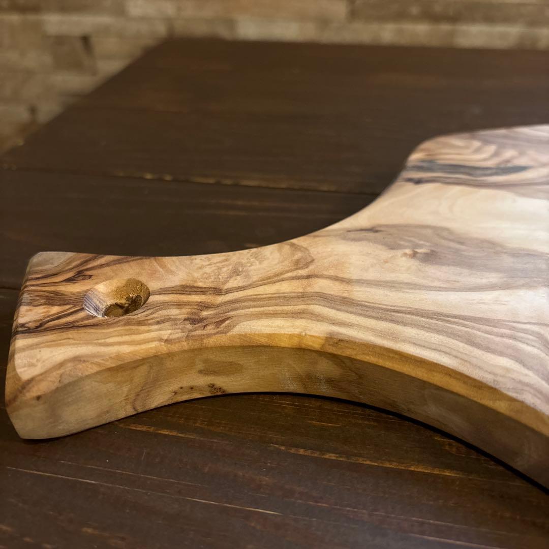 オリーブの木　手持ちまな板LL