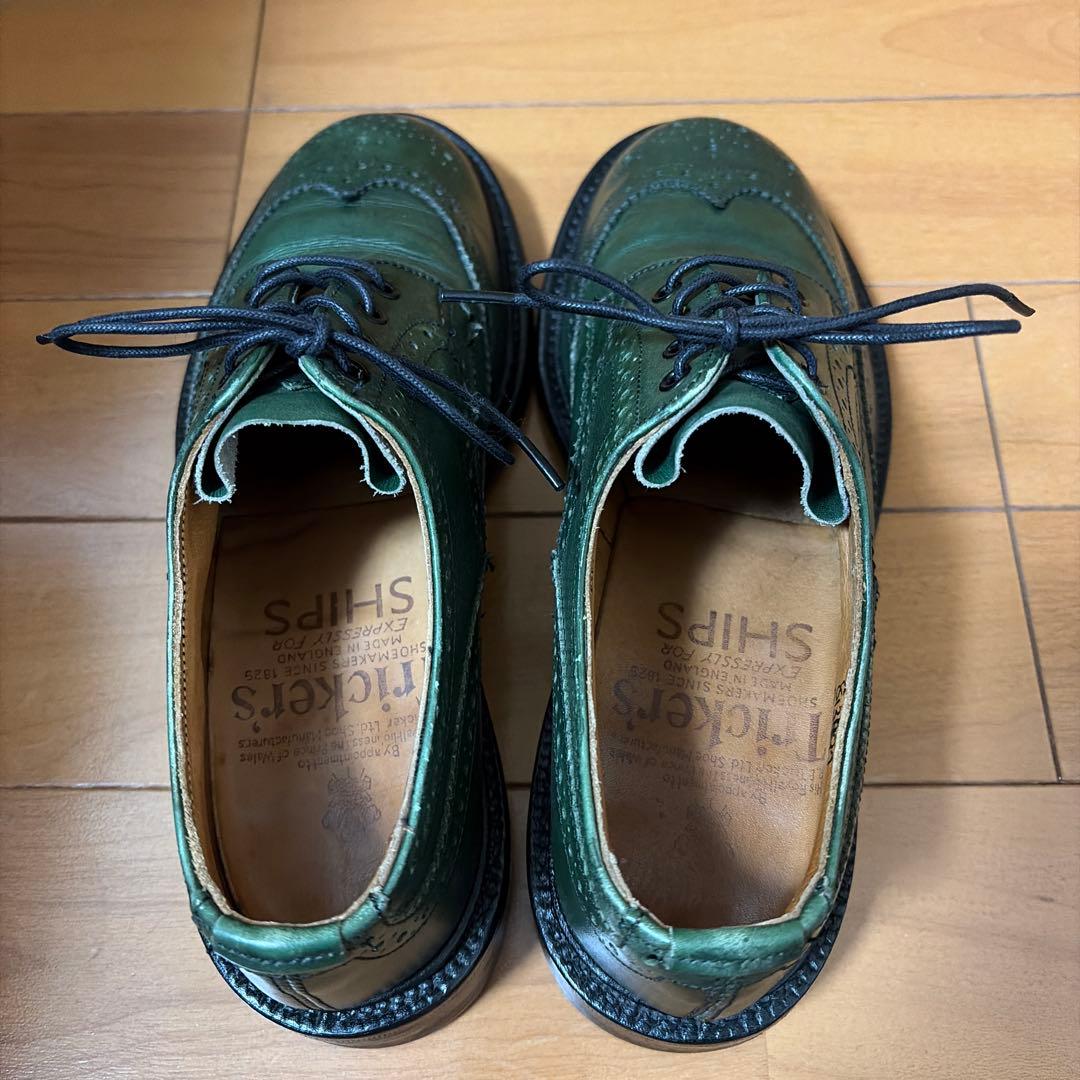 Tricker オックスフォード5659×シップスUK4グリーン