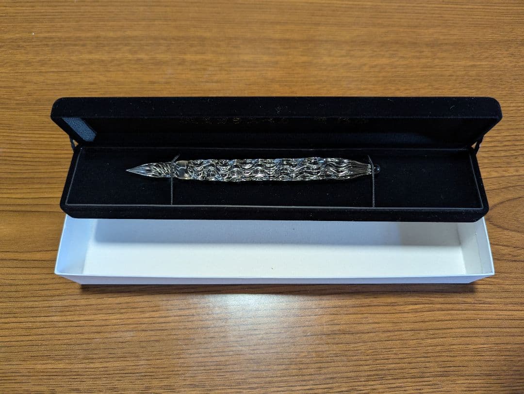 希少品　ガラス工房　炎　硬質ガラスペン　先代　管 清風作