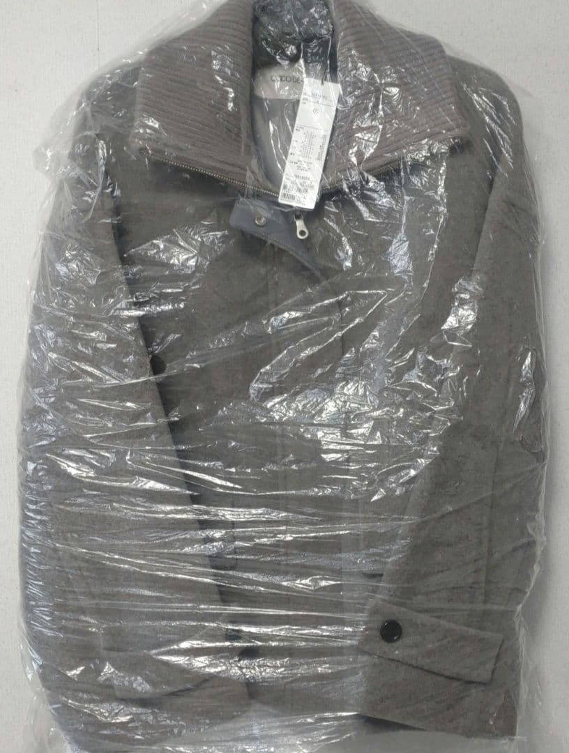 実物写真掲載 完売 ココディール リブカラーウール混コート