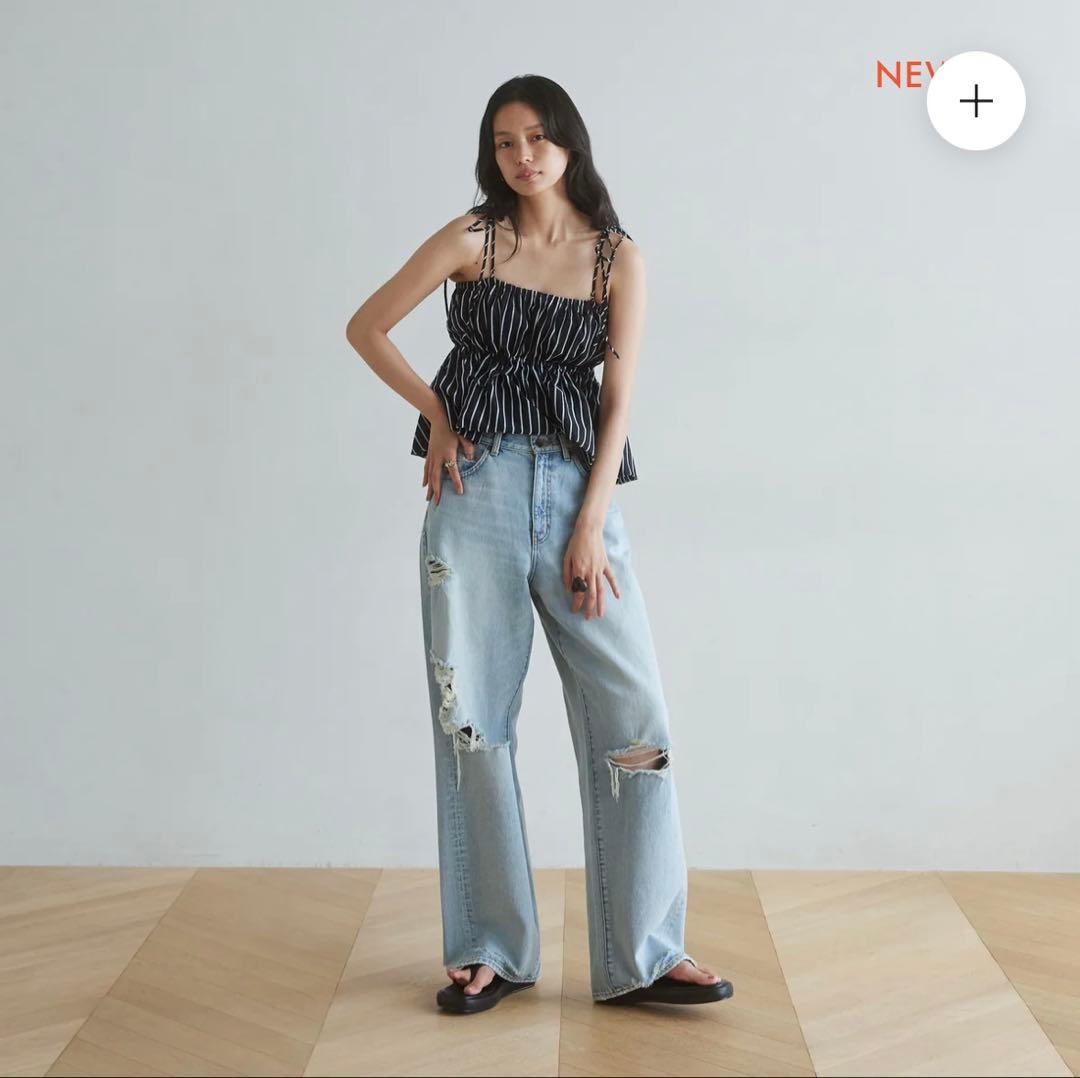 【新品】searoomlynn フロッキーStripe Ribbonビスチェ