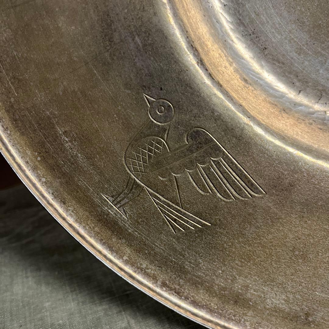 古雑貨ビンテージ品◾️ヨーロッパ雑貨 金属製 大きめのプレート ディスプレイ 小物