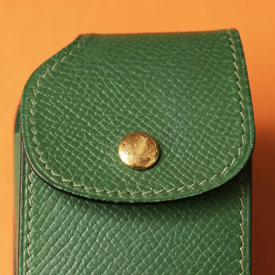 HERMES エルメス ペンケース ペンポーチ　マルチケース グリーン　筆入