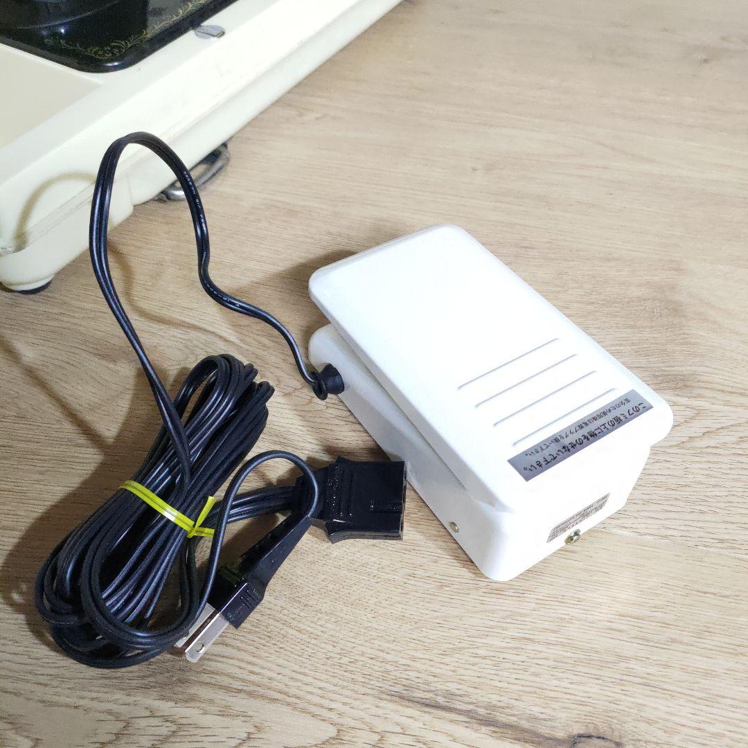 極美品 95年 ジャノメミシン アンティーク 電動 ペダル付き