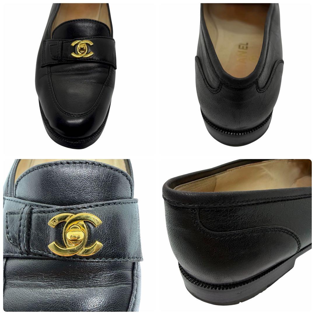 美品　CHANEL ターンロック　ローファー