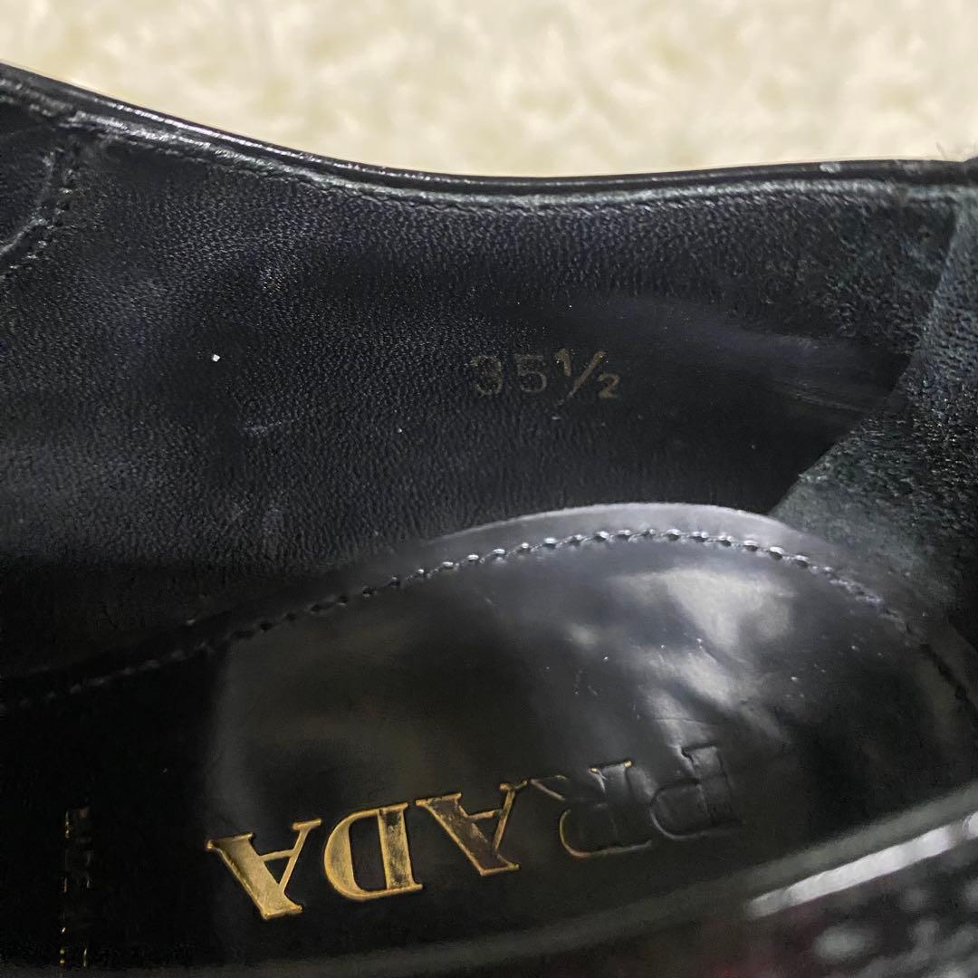PRADA ウイングチップ ブラック 35 1/2 (22.5cm相当)