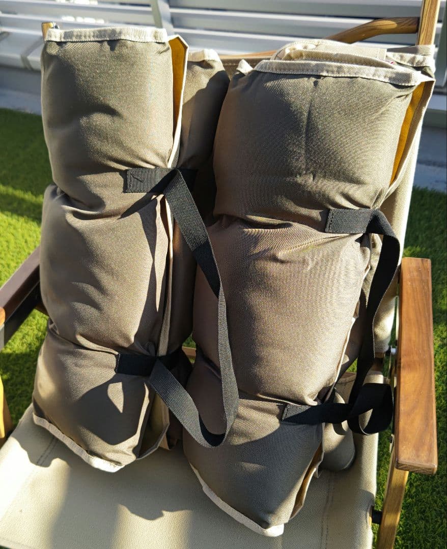 GROUSE グラウスチェア　クッション　2脚　サンド　アウトドア　冬キャンプ