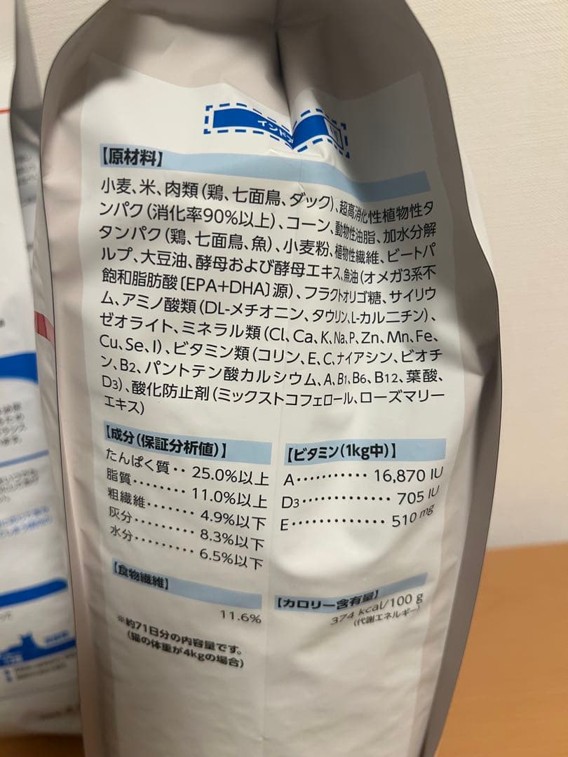 ロイヤルカナン FHN インドア 成猫用 4kg ×2袋