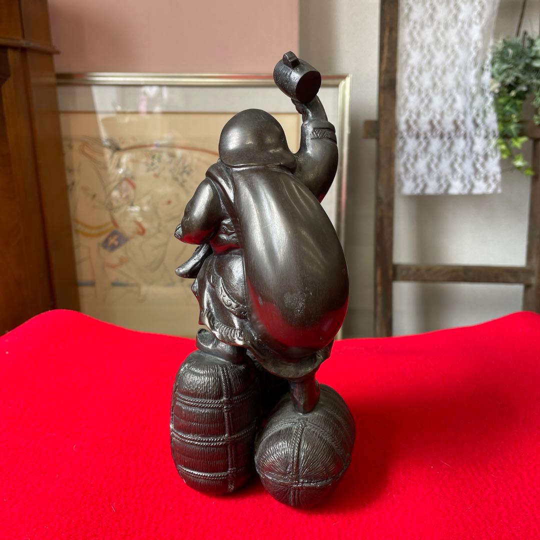 三俵大黒 ７号 古手色 高岡銅器 竹中銅器 開運 縁起物 魔除け 美術工芸品