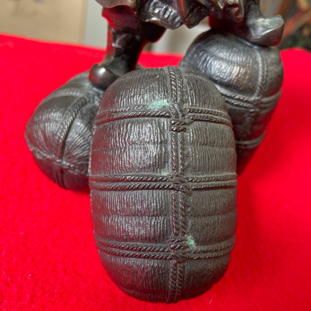 三俵大黒 ７号 古手色 高岡銅器 竹中銅器 開運 縁起物 魔除け 美術工芸品