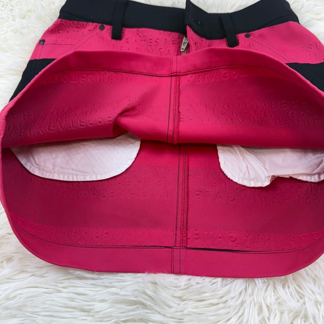 パーリーゲイツ　セットアップ　ボーダー　ピンク　黒