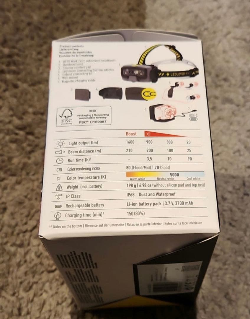 LEDLENSER HF8R WORKヘッドランプ