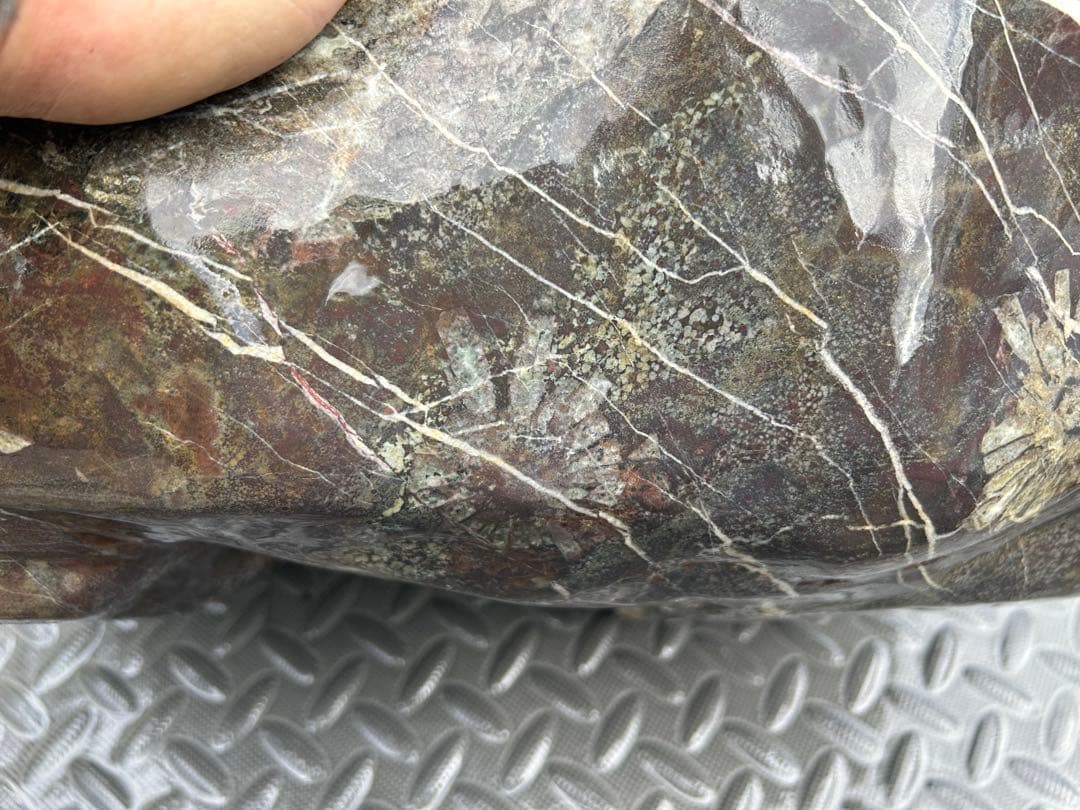 つくばい 菊花石 25kg 鑑賞石 水石 天然石 自然石 盆石