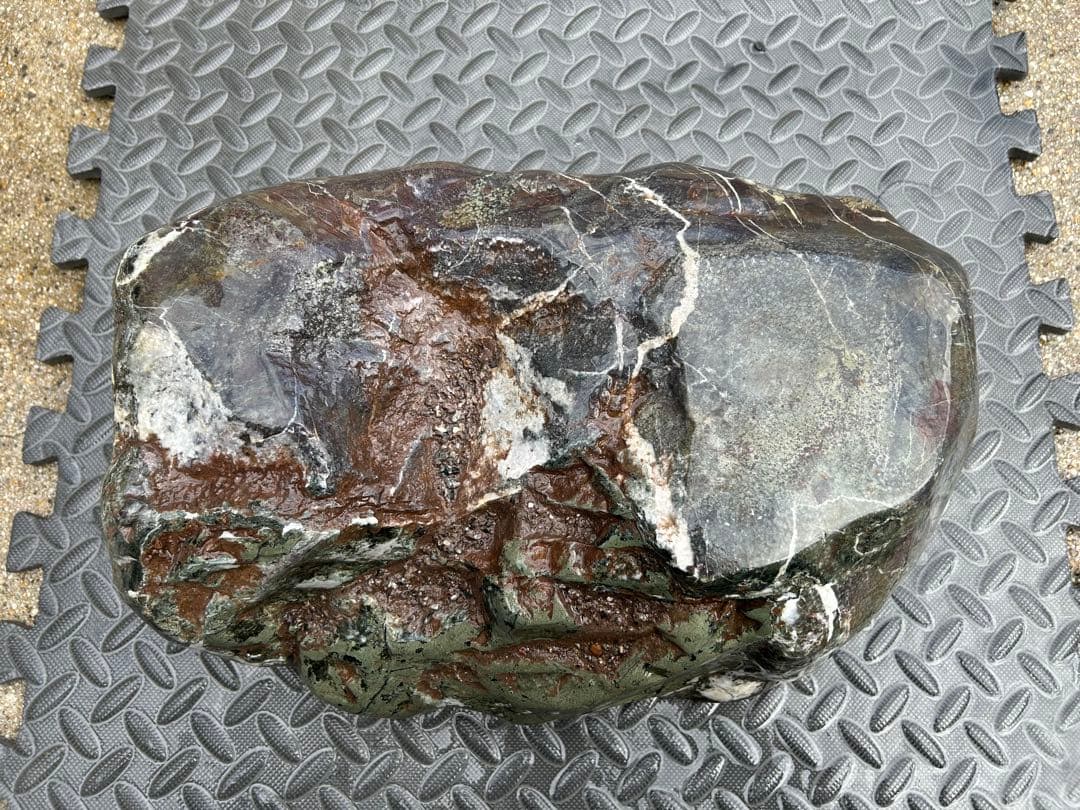 つくばい 菊花石 25kg 鑑賞石 水石 天然石 自然石 盆石