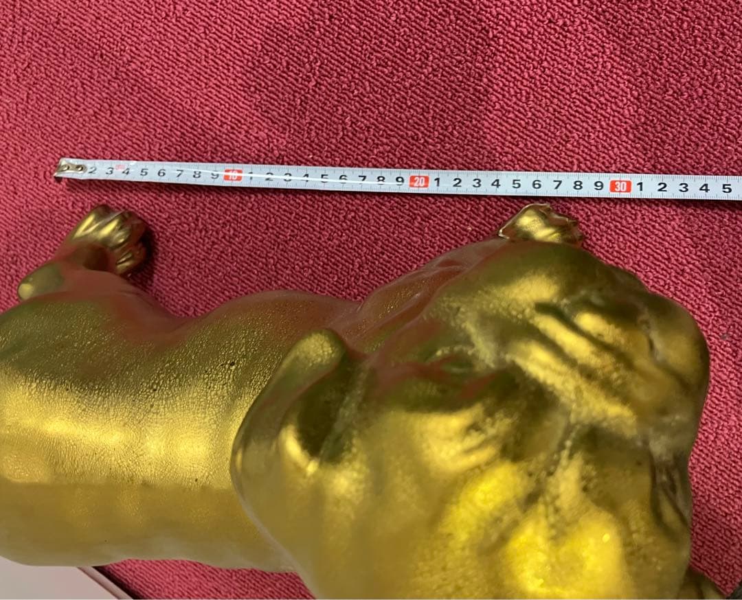 犬の置物 ゴールド/ 犬 オブジェ パグ 金色 インテリア 仔犬 dog