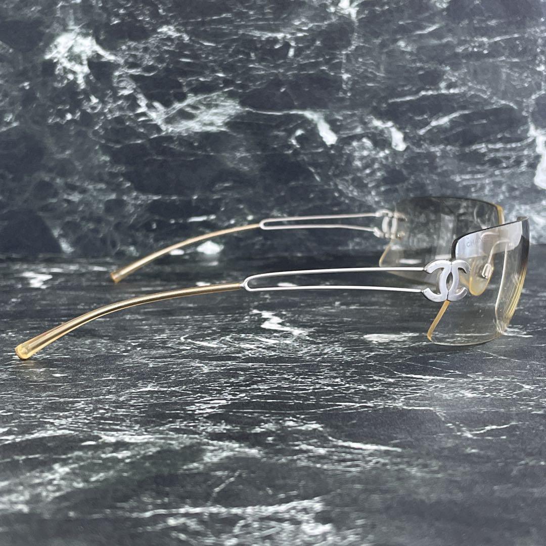 シャネル サングラス ココマーク リムレス グラデーション クリア　y2k