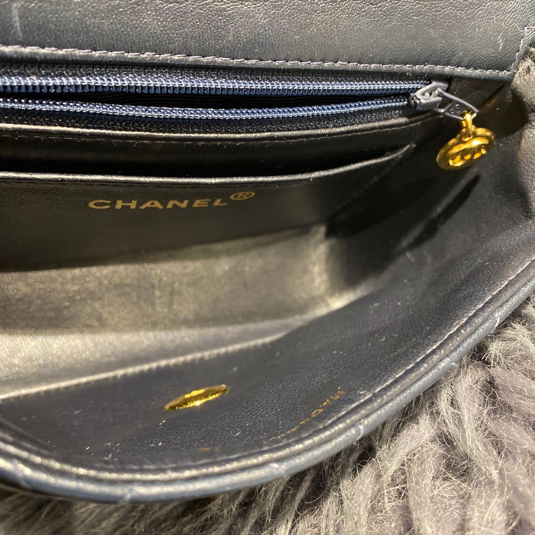 CHANEL レア品　マトラッセ　バック　クラッチバックネイビー