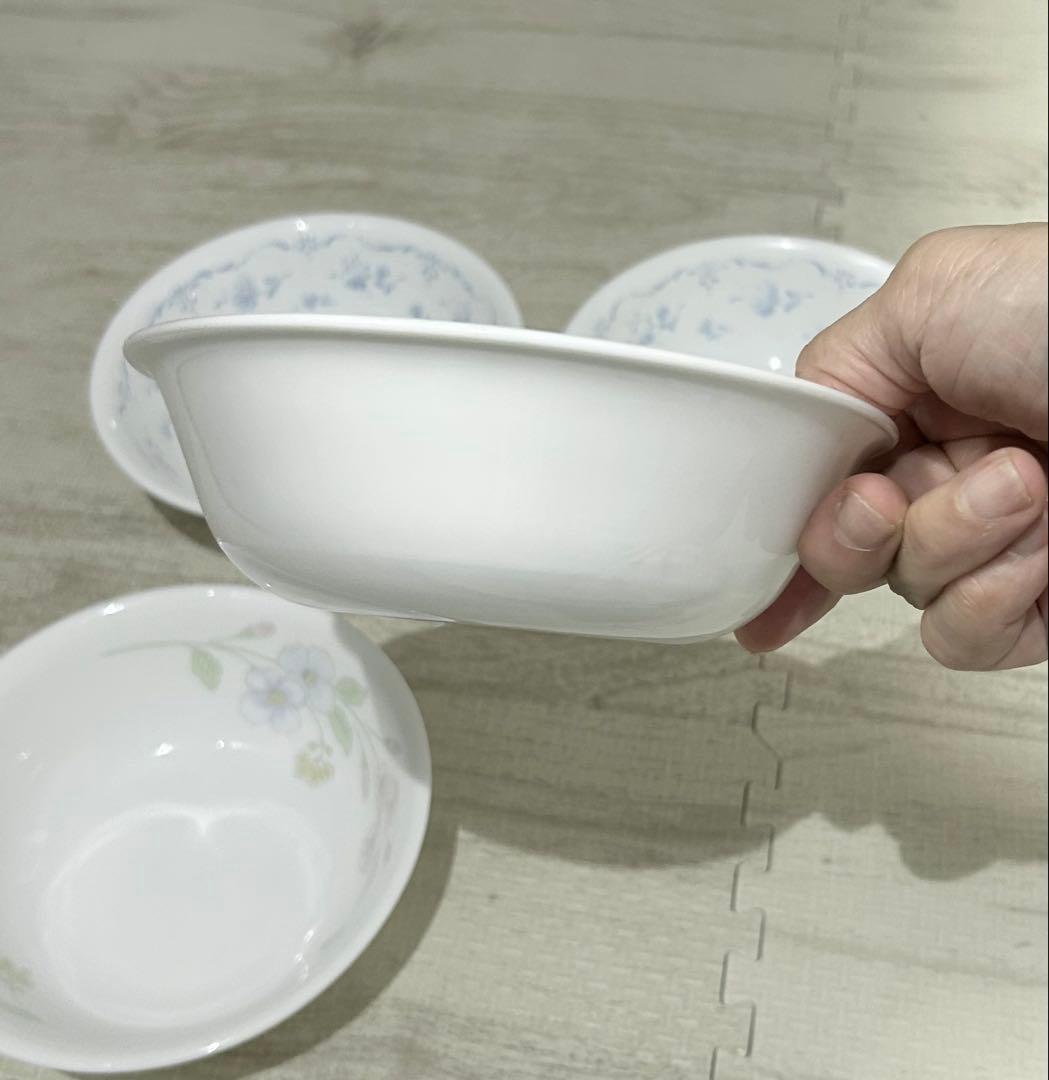 コレール 青い花　耐熱強化ガラス　ミニマムな暮らしにお　値下げ頑張ります