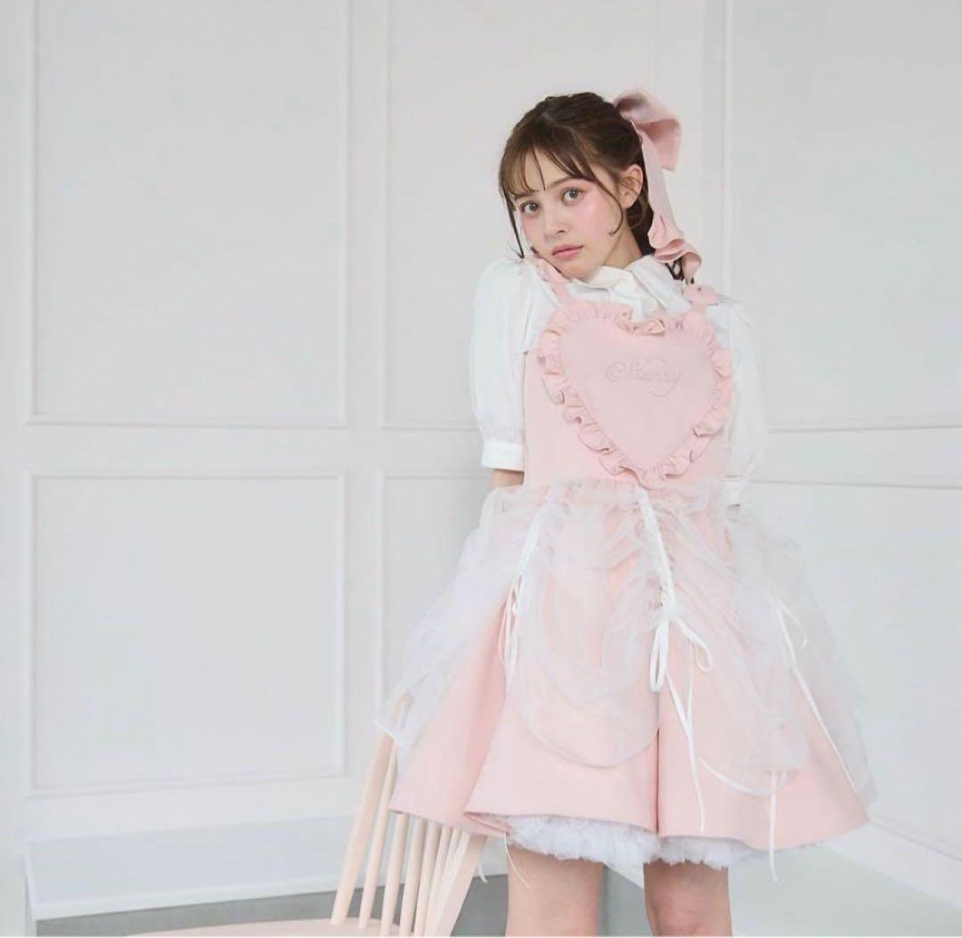 lilLilly airi×Starry ホイップエプロンワンピース