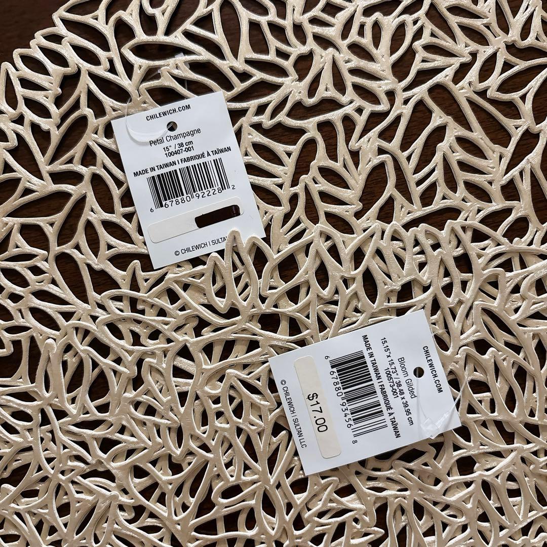 未使用タグ付き❤️チルウィッチ❤️ランチョンマット❤️ペタル❤️シャンパン　4枚