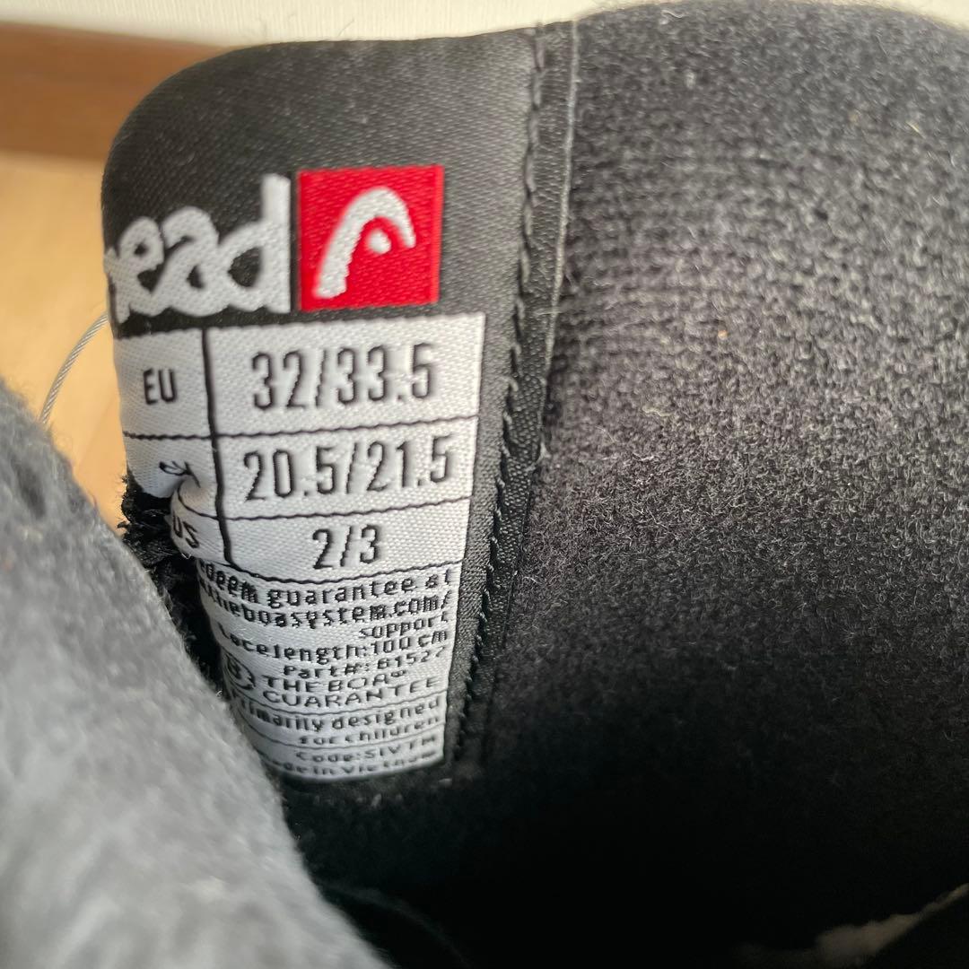 head 子ども用スノーボードブーツ ブラック　BOA 20.5-21.5