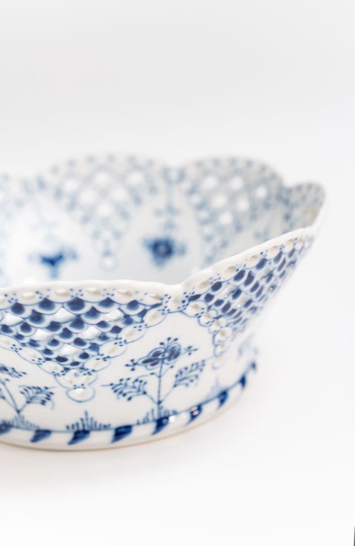 ロイヤルコペンハーゲン ブルーフルーテッド フルレース ダブルレース ボウル