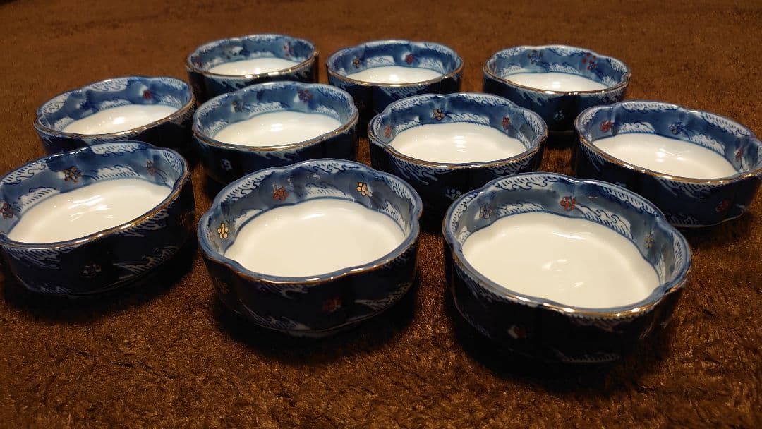 古伊万里　伊万里　色絵　向付　菓子皿　台鉢　１０客