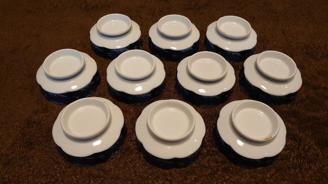 古伊万里　伊万里　色絵　向付　菓子皿　台鉢　１０客