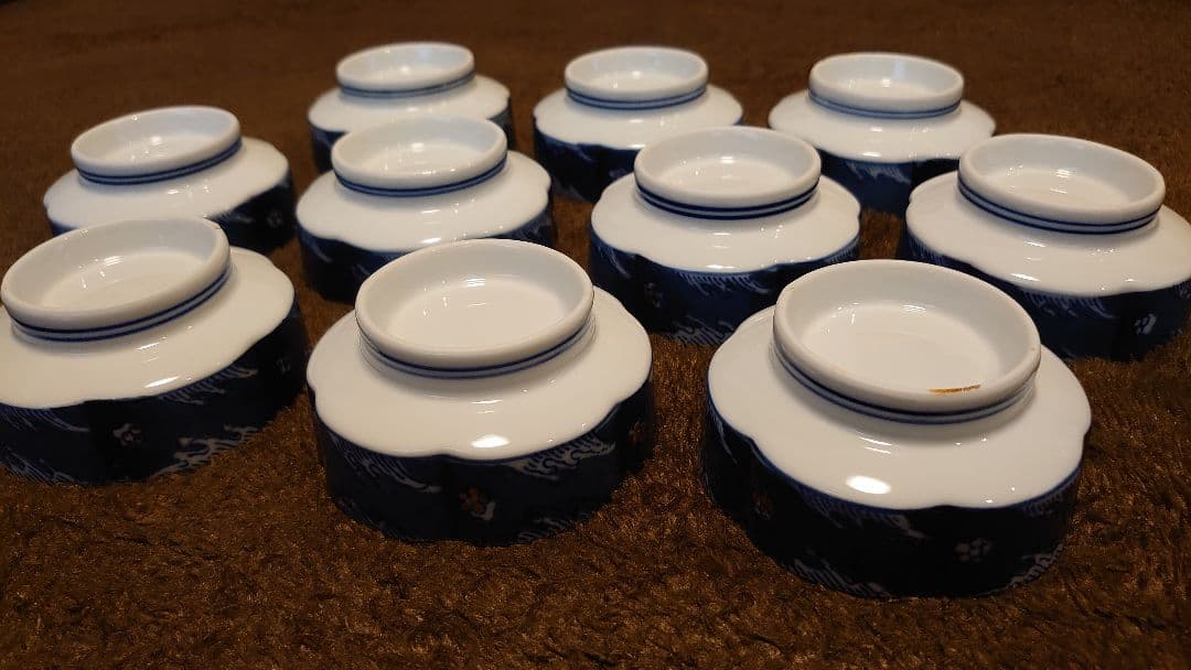 古伊万里　伊万里　色絵　向付　菓子皿　台鉢　１０客