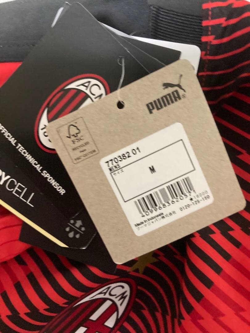 新品タグ付き ACミラン オーセンティックユニフォーム 23-24