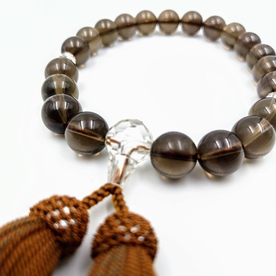 片手念珠　茶水晶　在庫処分大幅値下げ！