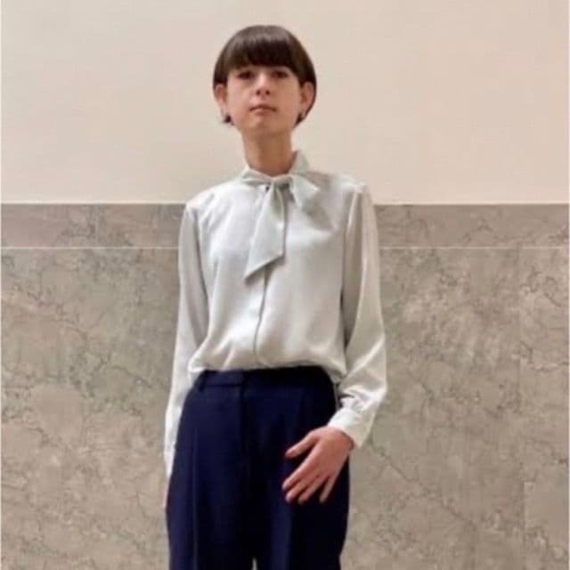 美品 theory luxe 20AW 洗えるボウタイブラウス