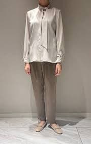 美品 theory luxe 20AW 洗えるボウタイブラウス