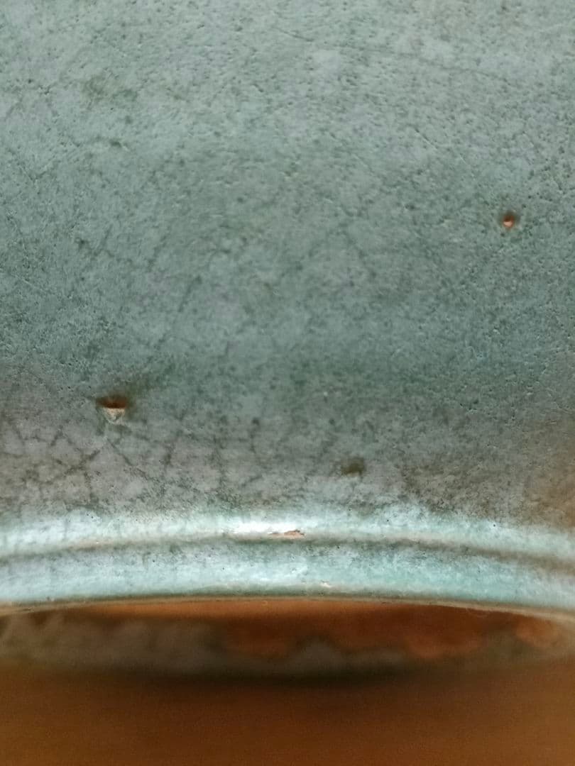 ミャンマー緑釉茶碗　時代物アンティークNo.200