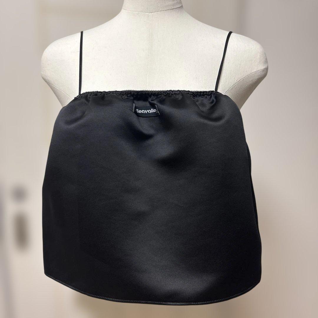 SEAブラック サテンキャミソール
