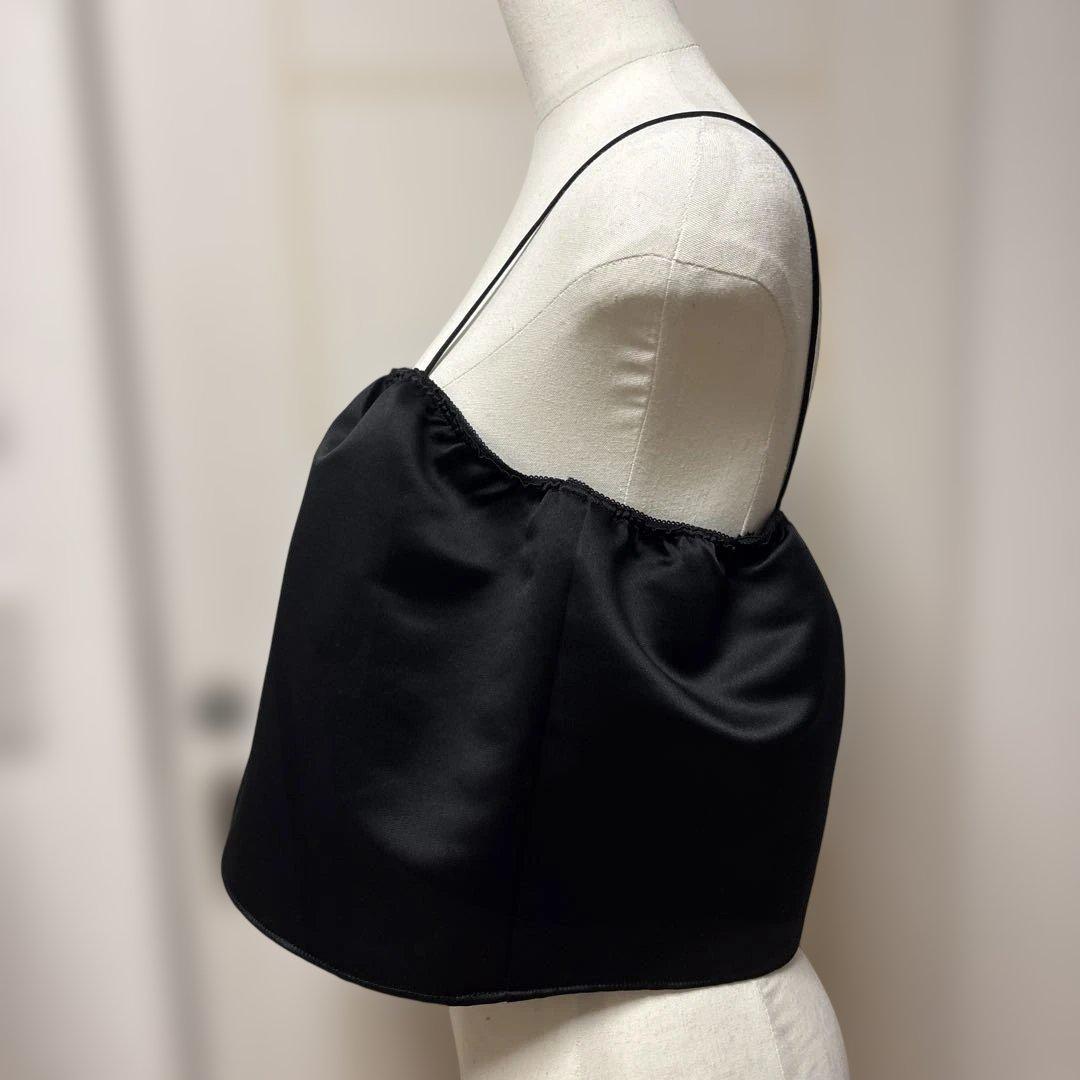 SEAブラック サテンキャミソール