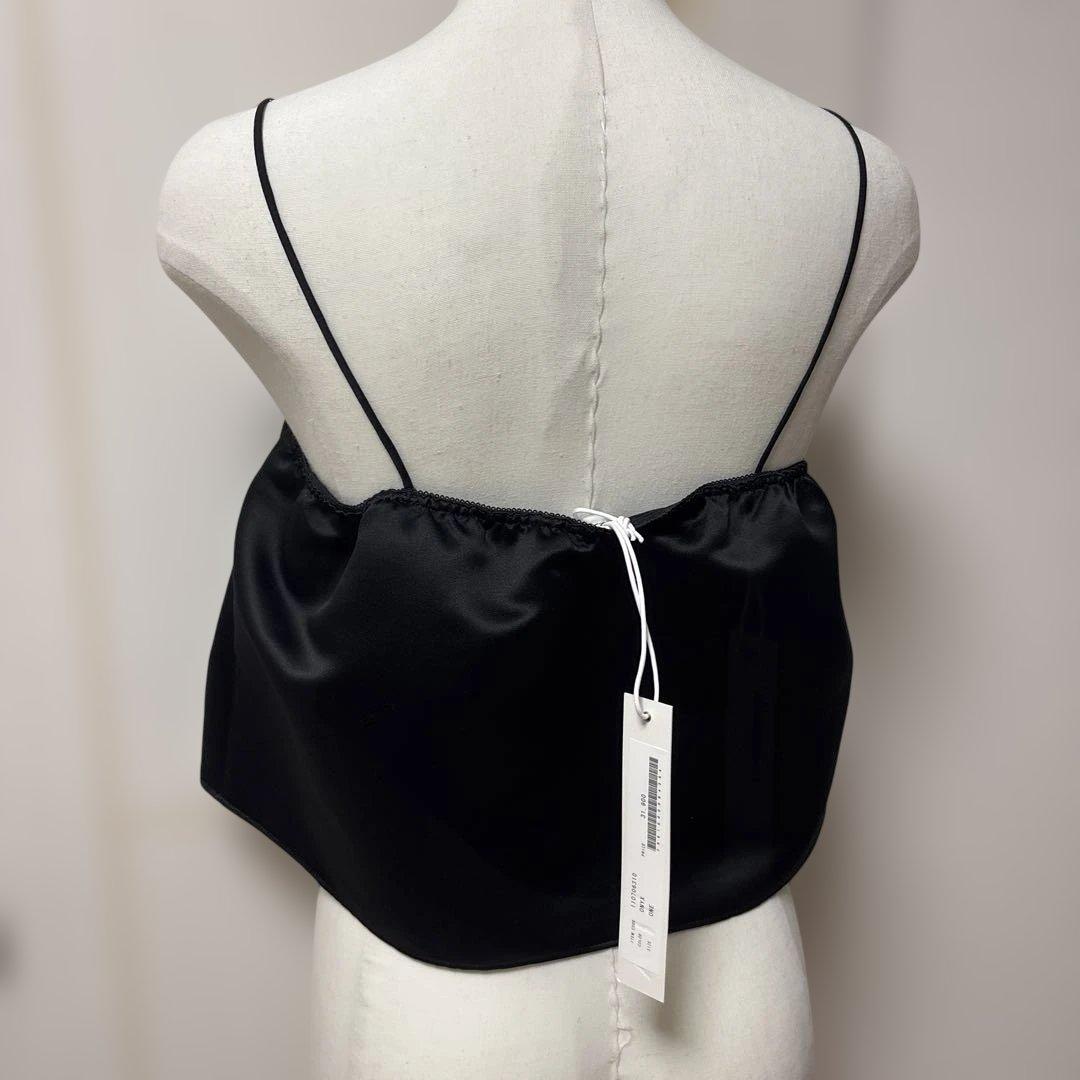 SEAブラック サテンキャミソール