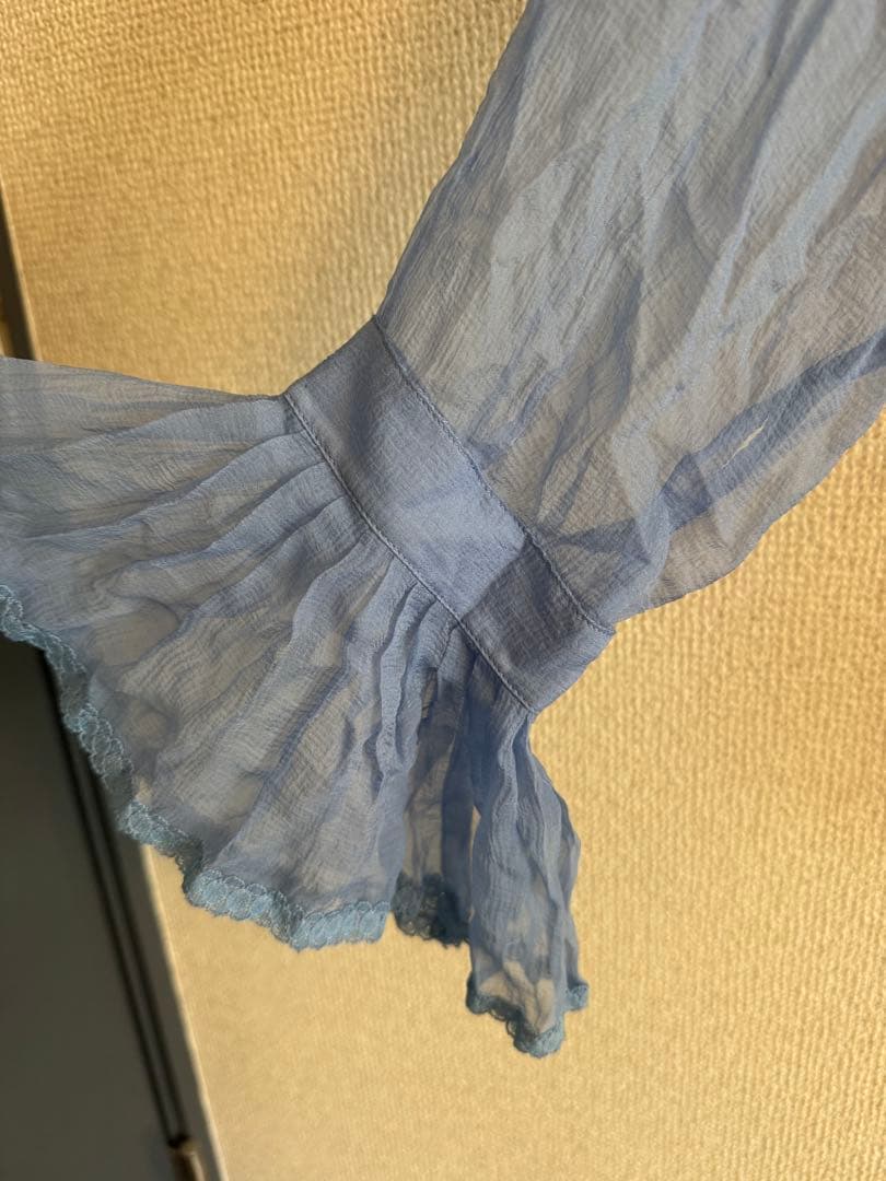 iscoalarcon マルジェラ　フリル付きシースルーシャツ　36