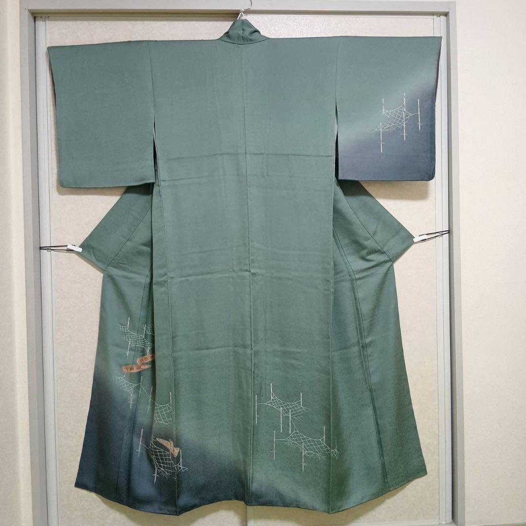 Y*o様 未使用近い　美品　袷　正絹　友禅　訪問着　フルセット　身丈164 裄6