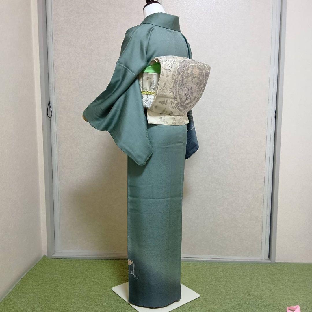 Y*o様 未使用近い　美品　袷　正絹　友禅　訪問着　フルセット　身丈164 裄6